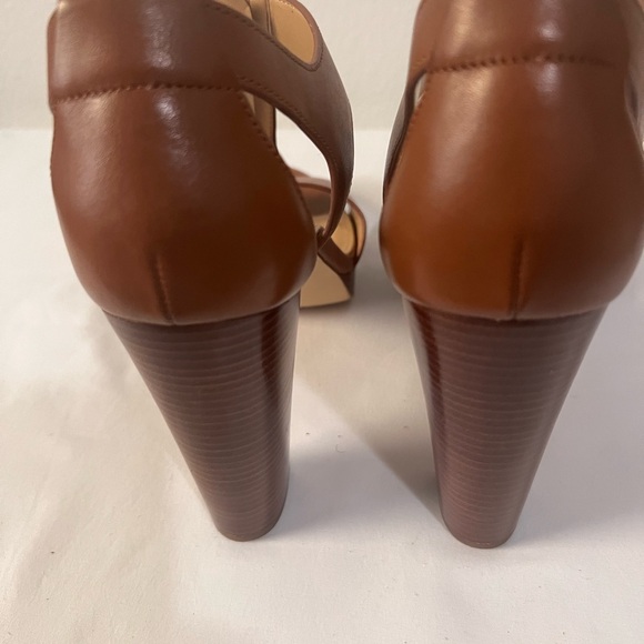 Michael Kors sexy women’s open toe platform sandals, brown, 9 1/2M, pre-owned. - Picture 5 of 11